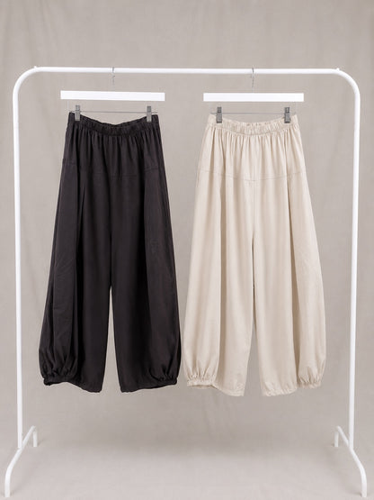 Pantalón bombacho fluido de cintura elástica – cómodo, amplio y moderno