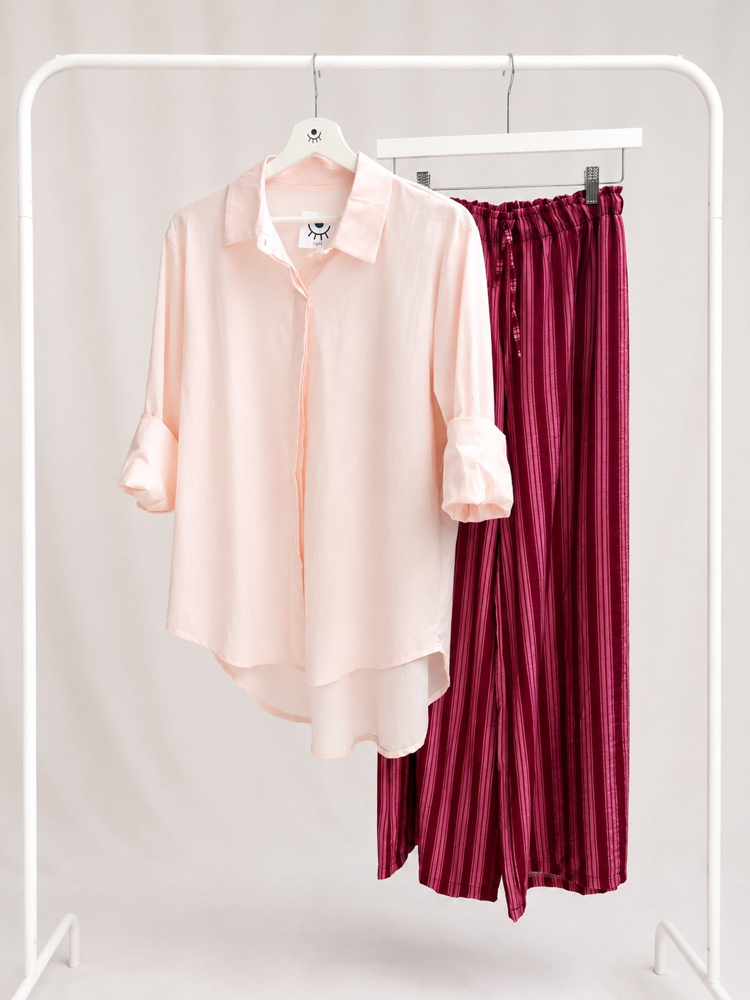 Pantalón Palazzo Rayas Fucsia | Fresco, Elegante y Moderno