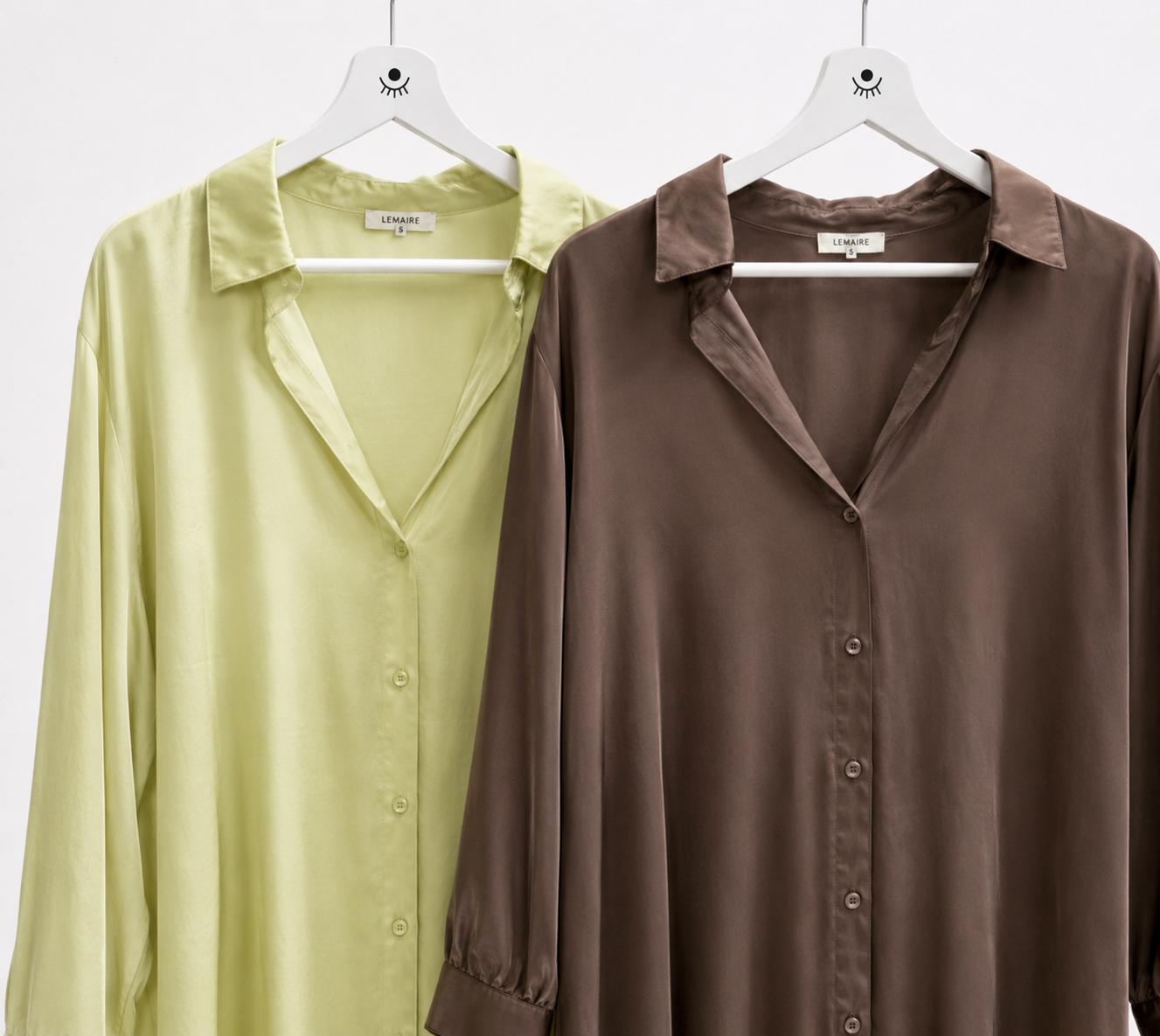 Camisa Oversize Satinada Marrón