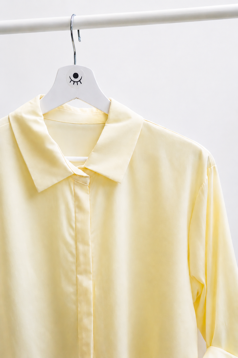 Camisa de Algodón Oversize Amarillo