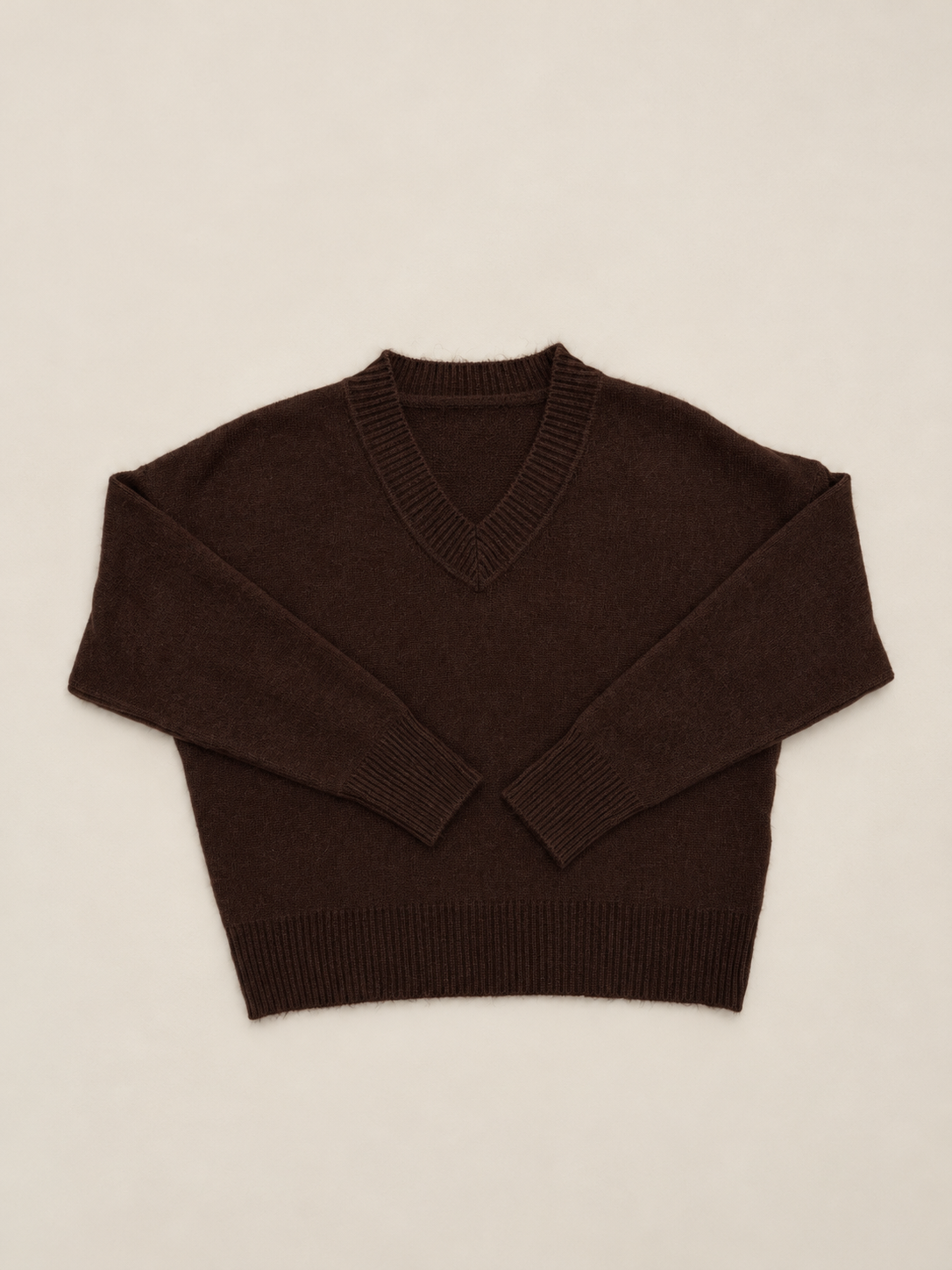 Suéter de Punto con Cuello de Pico para Mujer | Jersey Suave de Manga Larga