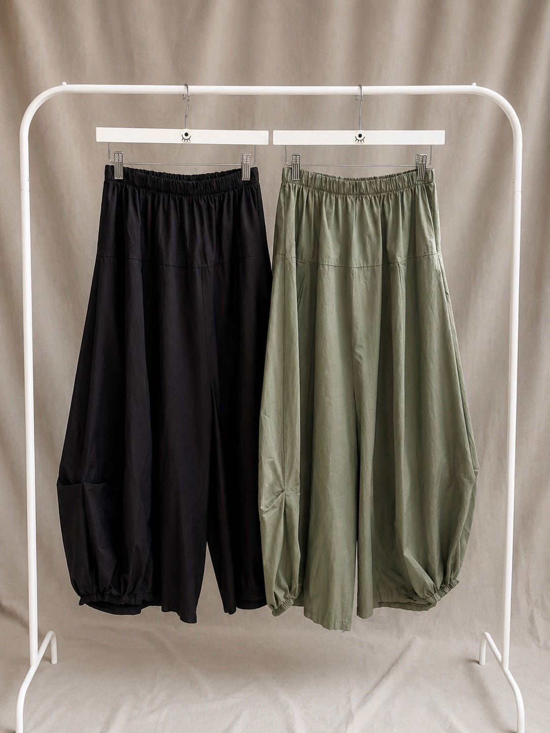 Pantalón bombacho fluido de cintura elástica – cómodo, amplio y moderno