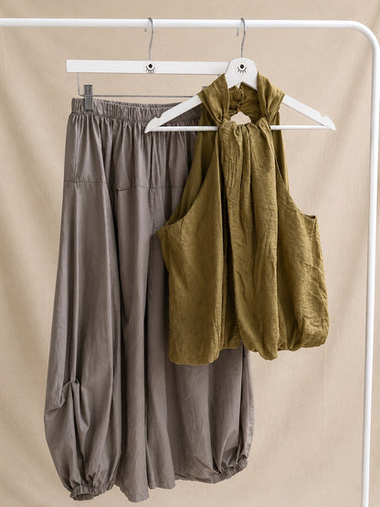 Pantalón bombacho fluido de cintura elástica – cómodo, amplio y moderno