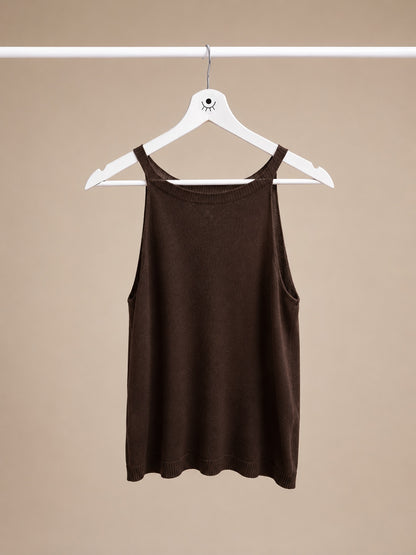 Top de Punto sin Mangas para Mujer | Top Básico Elegante y Moderno