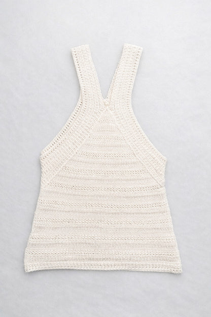 Top de Punto Crochet con Tirantes