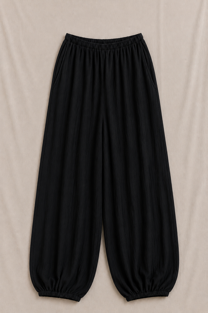 Pantalón Bombacho Texturizado para Mujer | Cómodo, Elegante y de Tendencia