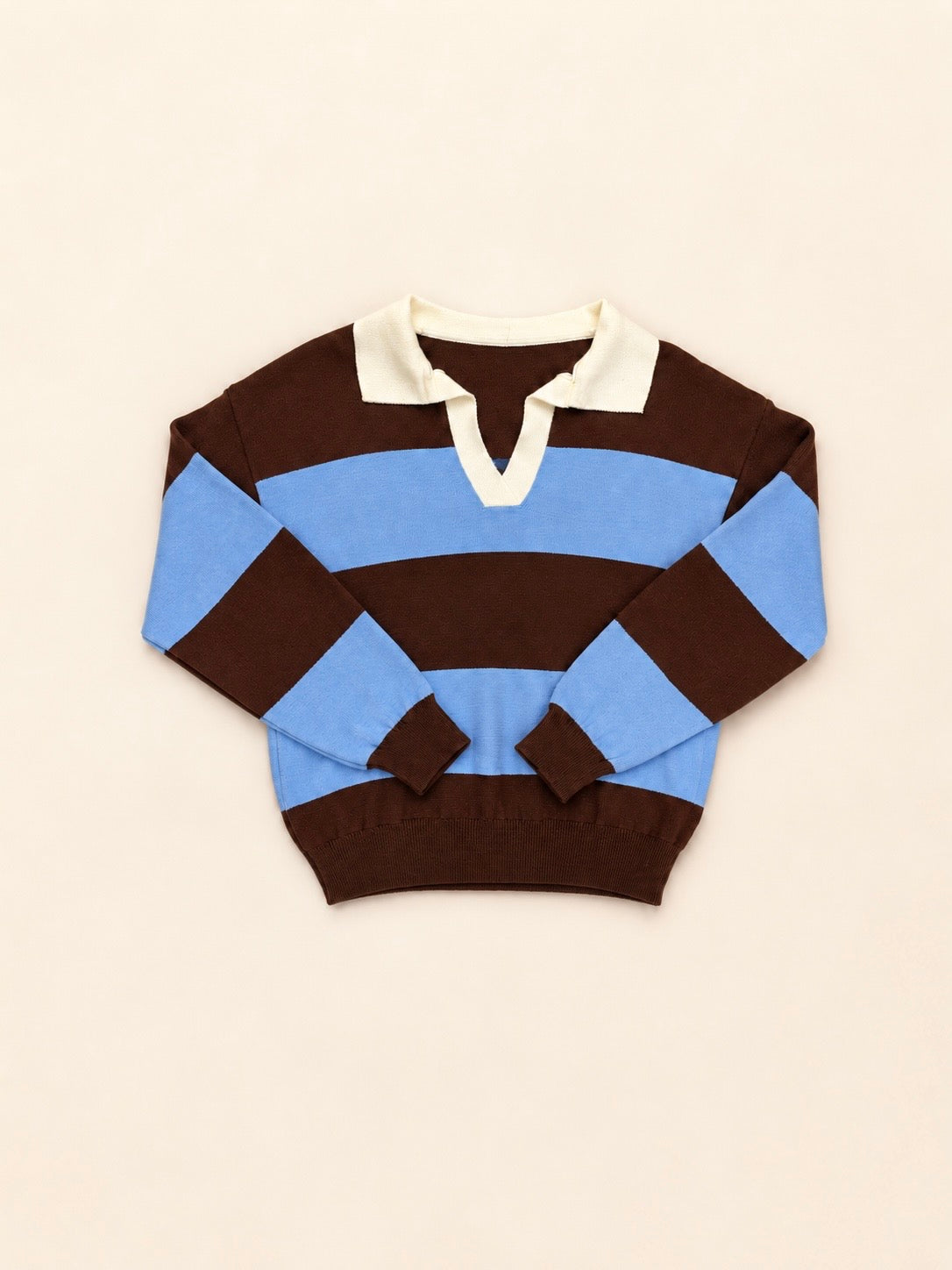 Jersey polo de punto a rayas