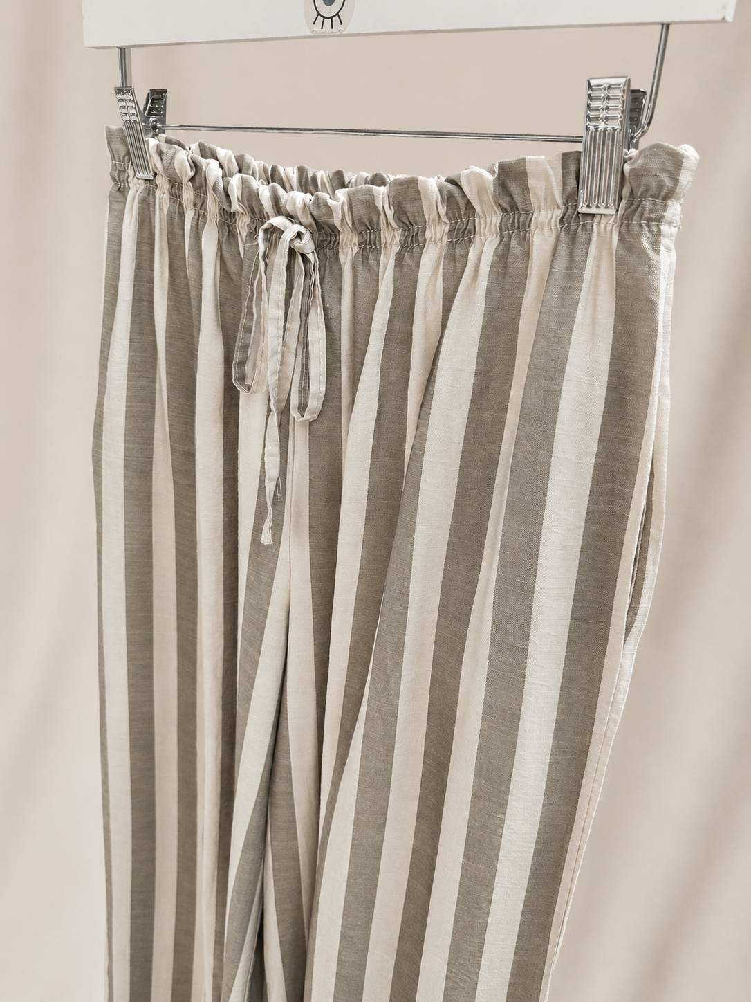 Pantalón Palazzo Rayas Efecto Lino | Fresco y Elegante