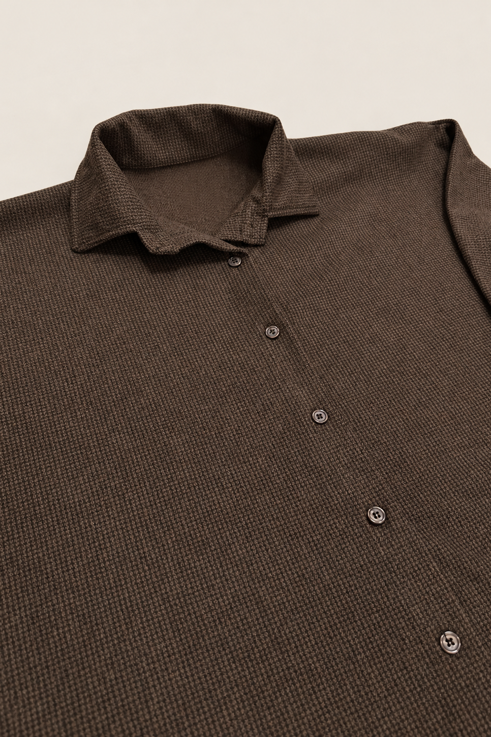 Sobrecamisa Capa Marrón Chocolate para Mujer | Manga Abullonada