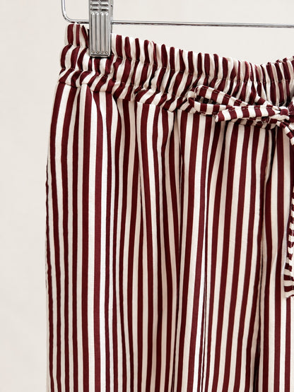 Pantalón a Rayas Fluido Rosa
