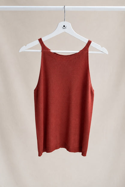 Top de Punto sin Mangas para Mujer | Top Básico Elegante y Moderno