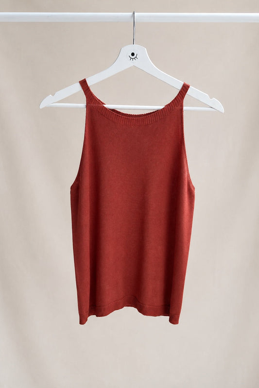Top de Punto sin Mangas para Mujer | Top Básico Elegante y Moderno