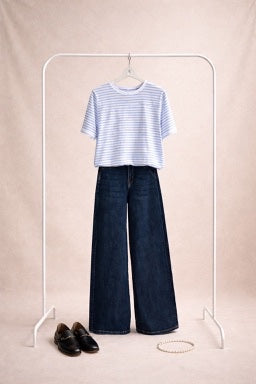 Camiseta Marinera de Rayas Azules