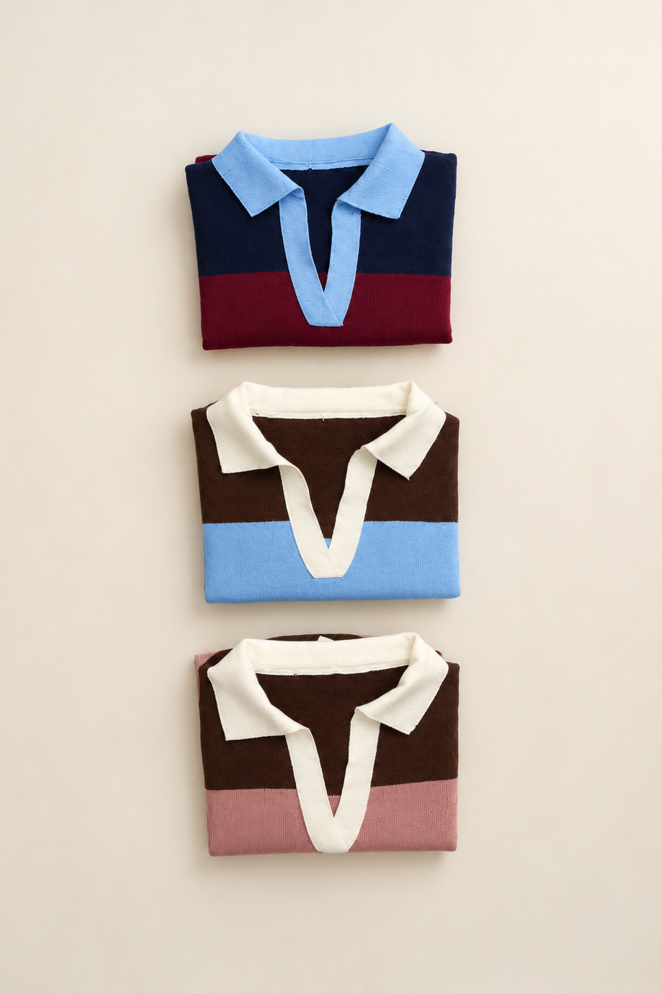 Jersey polo de punto a rayas