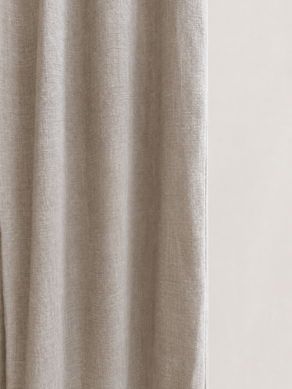 Pantalón de Lino Ancho y Fluido Gris