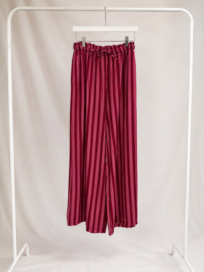Pantalón Palazzo Rayas Fucsia | Fresco, Elegante y Moderno