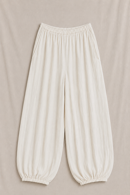 Pantalón Bombacho Texturizado para Mujer | Cómodo, Elegante y de Tendencia