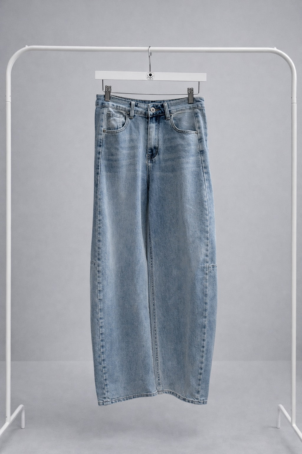 Jeans Barrel Fit de Tiro Alto