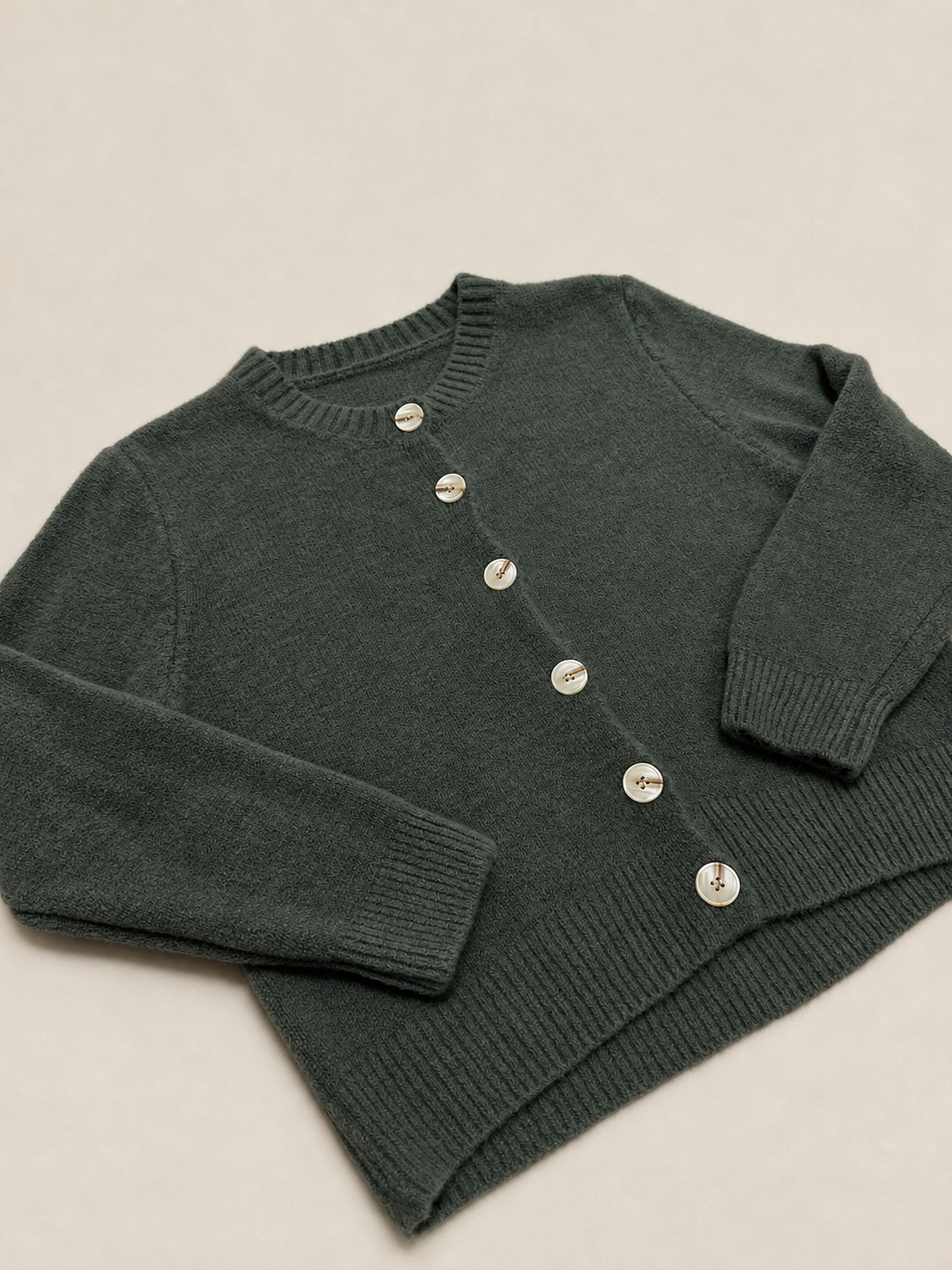 Cárdigan de Punto Negro para Mujer | Chaqueta con Botones
