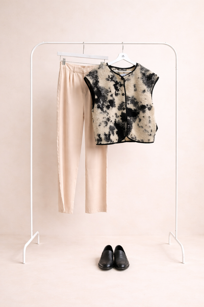 Chaleco tedy estampado